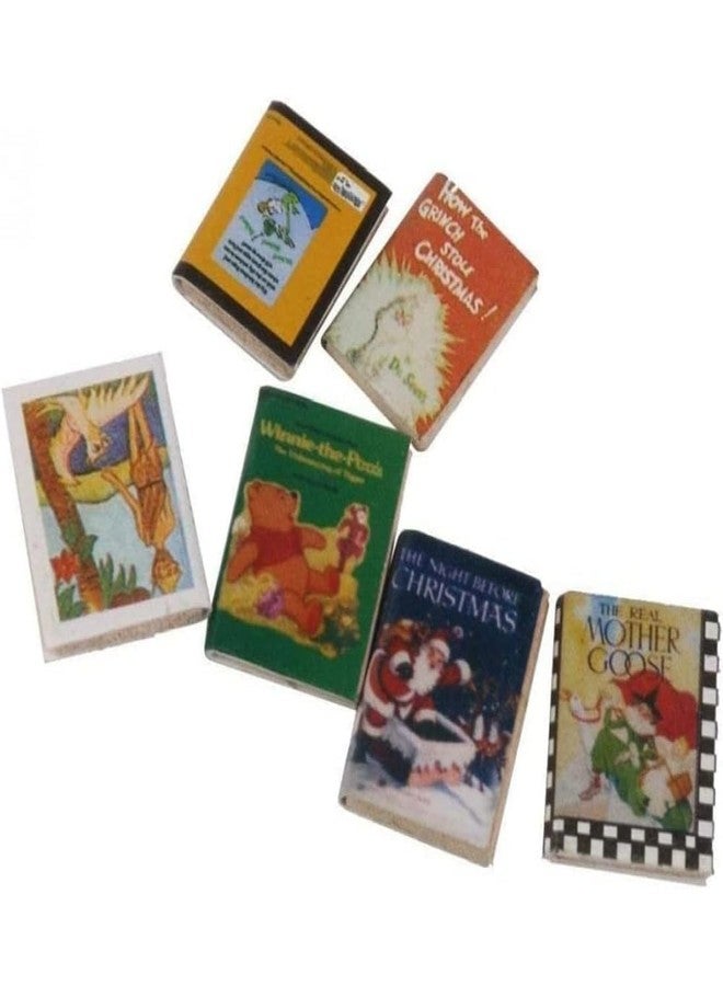 ٦ كتب صغيرة، زينة مصغرة لبيت الدمى بمقياس ١:١٢، كتب ملونة لدمى نموذجية، إكسسوارات فنية صغيرة لبيت الدمى - Image 4